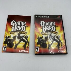 Sony Playstation 2 Video Game Guitar Hero World Tour Disc w Case‎ & Manual
